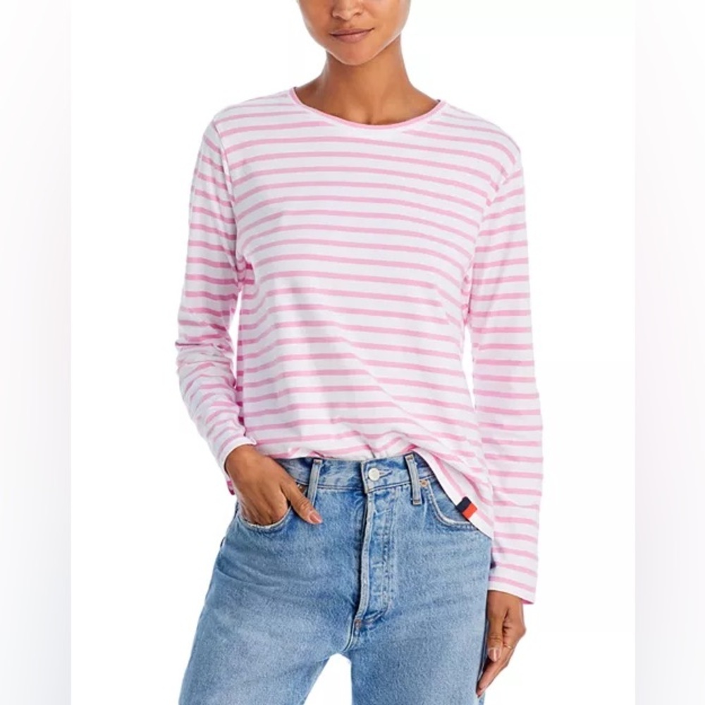 KULE Pink and White Striped Top